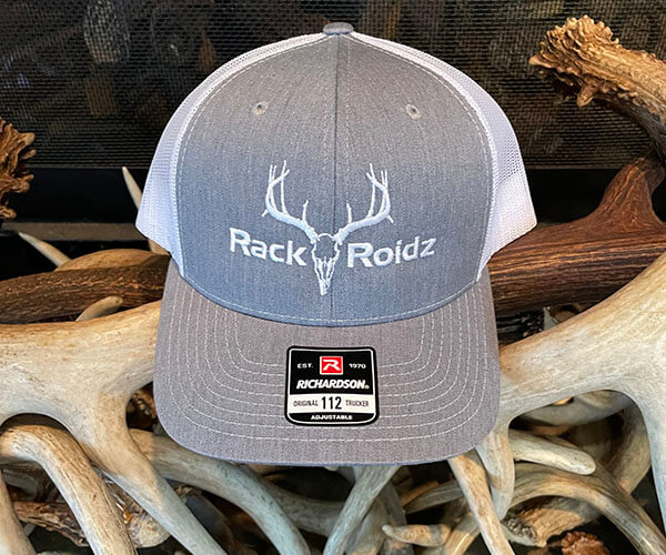 RackRoidz Richardson 112 Style Gray with white mesh and white RackRoidz Logo Hat